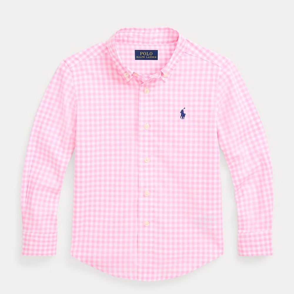 Ralph Lauren Pink Gingham Boys Button Down - 4T